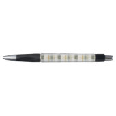 Stylo Rayures écossaises jaune vert blanc (Devant)
