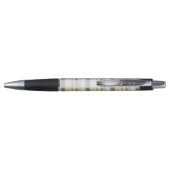 Stylo Rayures écossaises jaune vert blanc (Dos)