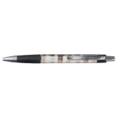 Stylo Rayures écossaises marron crème (Dos)