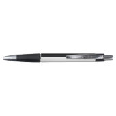 Stylo Rayures extra larges simples noir et blanc (Dos)