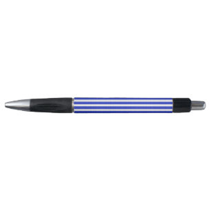 Stylo Rayures fraîches bleu géométrique