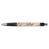 Stylo Rayures Latte Crème Citrouille Pêche (Devant)