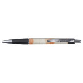 Stylo Rayures orange pêche crème   (Dos)