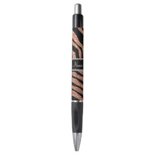Stylo Rayures oranges de tigre de parties scintillantes