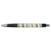 Stylo Rayures Vert Crème Marron Beige (Devant)