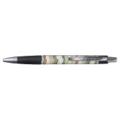 Stylo Rayures Vert Crème Marron Beige (Dos)