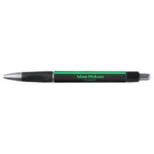Stylo Rayures vert néon noir