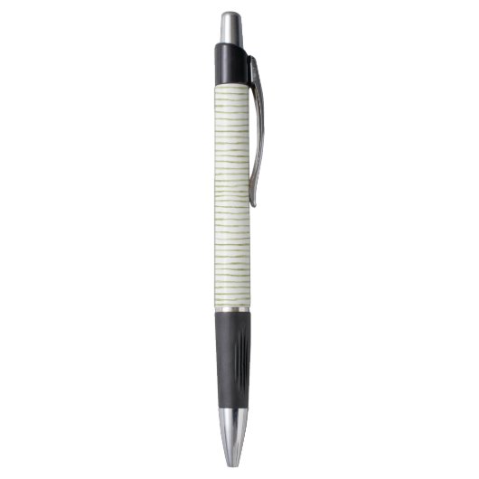 Stylo Rayures Vertes Blanches   (Bas (Vertical))