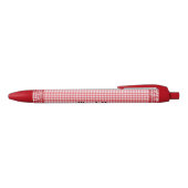 Stylo RedCheckered avec votre nom (Haut)