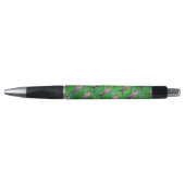 Stylo Reindees Noël Sur Vert (Devant)