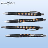 Stylo Renard rouge, Forêt Whimsical Unique Cute Noir ani