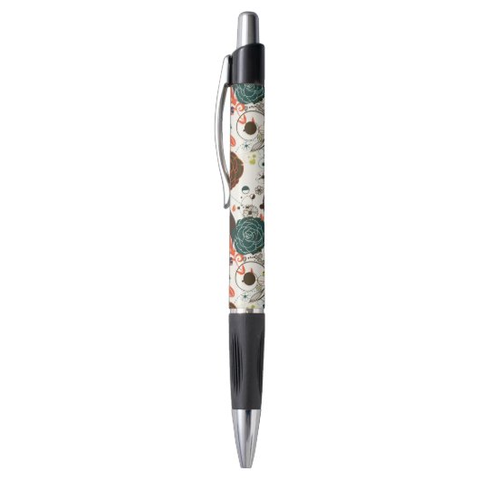 Stylo Rétro motif floral 2 (Haut (Vertical))