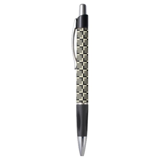 Stylo Rétro motif noir et bronzage (Haut (Vertical))