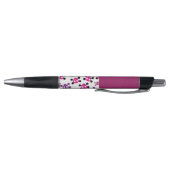 Stylo Rétro point de polka de crâne de fleur (Bas)