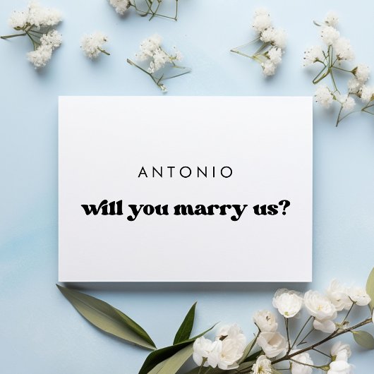 Stylo retro Voulez-vous nous épouser carte de prop