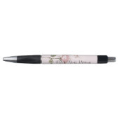 Stylo Rêves de papillon rose blanc (Devant)