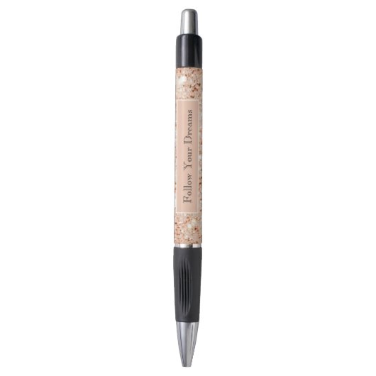 Stylo Rêves Pailletés de Pêche Féminine (Devant (Vertical))
