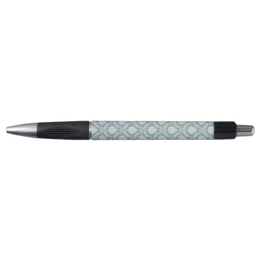 Stylo Rococo Damask Pattern Duck Egg Blue+Teal (Devant)