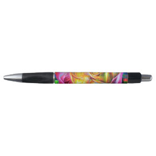 Stylo Rose arc-en-ciel psychédélique