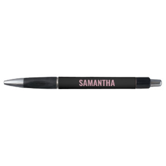 Stylo Rose chic moderne, noir & blanc