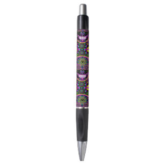 Stylo Rose de néon de crâne de sucre