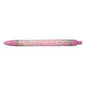 Stylo rose d'empreinte de léopard (Devant)
