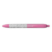 Stylo rose et cristal solide encre noire (Dos)