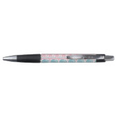 Stylo Rose et motif ethnique turquoise d'éléphant (Dos)