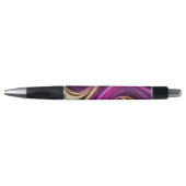 Stylo Rose et or violet moderne (Devant)