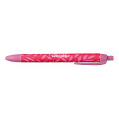 Stylo rose et rouge feuillage encre noire (Bas)