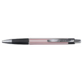 Stylo Rose Gold Blanc Simple Rayé Horizontal (Dos)
