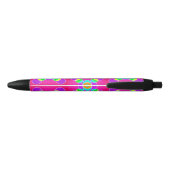 Stylo rose motif noir (Dos)