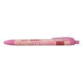 Stylo rose plaid, peut être personnalisé (Haut)