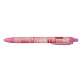 Stylo rose plaid, peut être personnalisé (Bas)