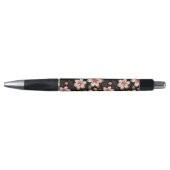 Stylo Rose rose noire noire noire Floral or (Devant)