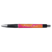 Stylo Rose vif et orange abstrait vibrant (Devant)