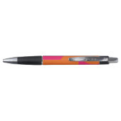 Stylo Rose vif et orange abstrait vibrant (Dos)