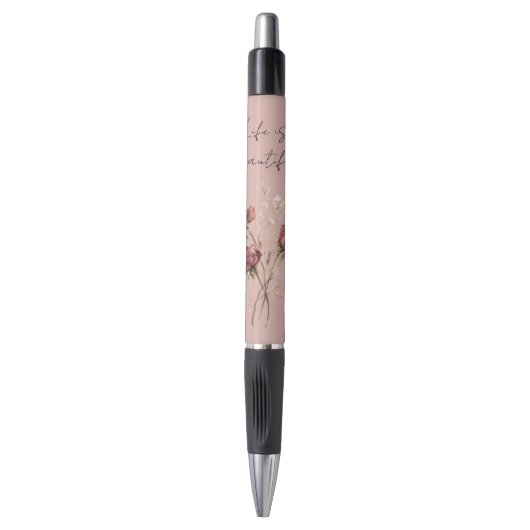 Stylo Roses Fleurales Roses Rouges Roses (Devant (Vertical))