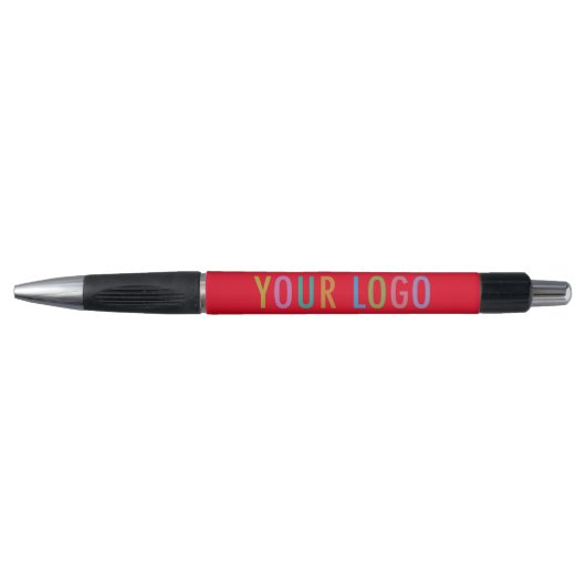 Stylo rouge avec encre noire Logo d'affaires Promo (Devant)
