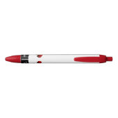 Stylo rouge de nom de motif de fleur de pavots (Dos)