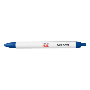 STYLO ROUGE ÉLÉGANT BLANC PERSONNALISABLE MODERNE MARQUE VÉRIF