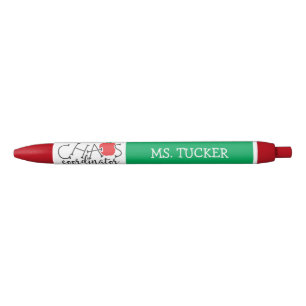 Stylo Rouge Funny Coordinateur du Chaos Enseignant Apple Red G
