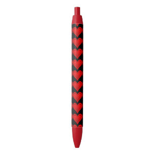 Stylo Rouge Gradients RED LOVE HEART + votre texte et vos idée