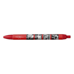 Stylo Rouge Monogramme rouge et collage photo