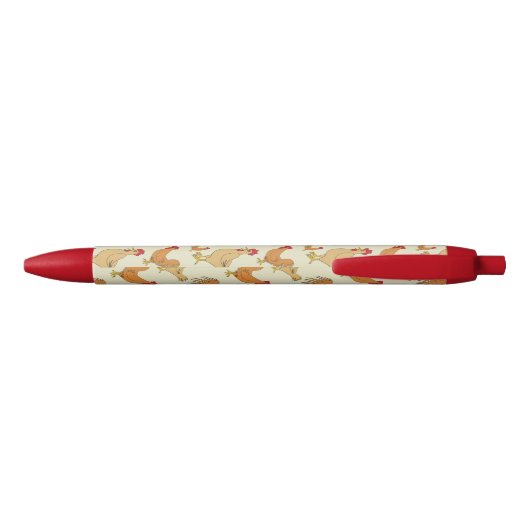 Stylo Rouge Motif Brown de conception de poulet (Dos)