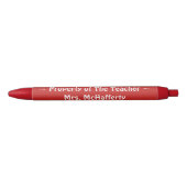 Stylo Rouge Propriété de l'enseignant (Devant)