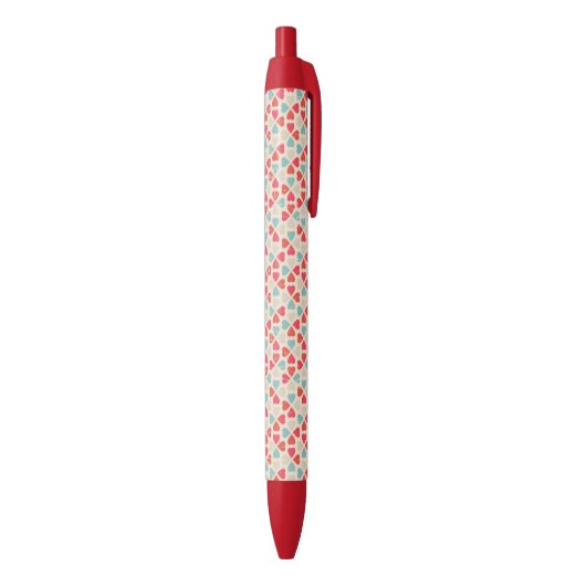 Stylo Rouge Rétro motif de Saint-Valentin (Bas (Vertical))