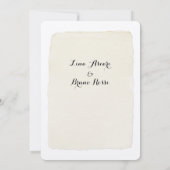 Stylo rustique et Faire-part de mariage de script  (Dos)
