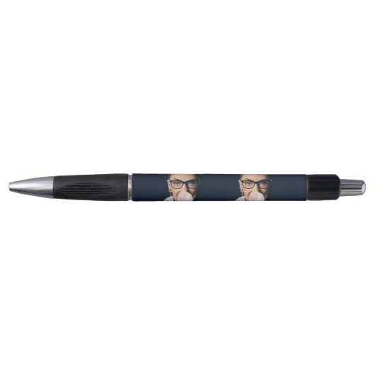 Stylo Ruth Bader Ginsburg souffler rose bulle gomme (Devant)