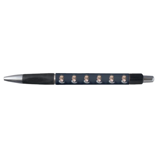 Stylo Ruth Bader Ginsburg souffler rose bulle gomme (Devant)
